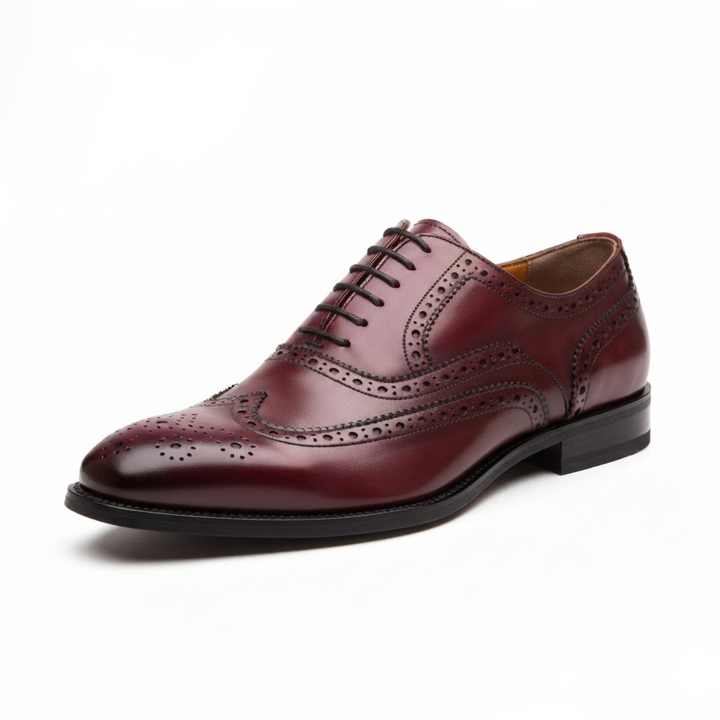 Brogue Oxford in Burgundy