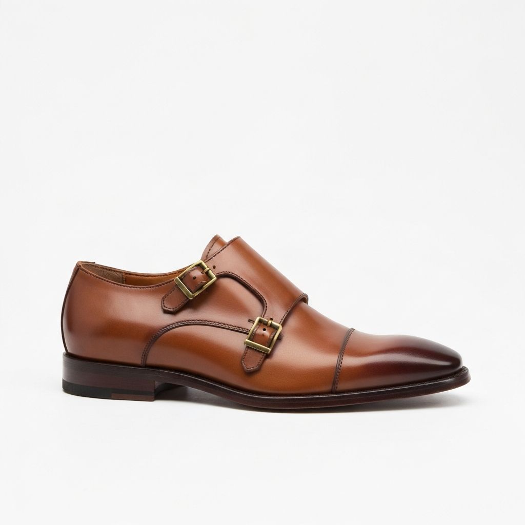 Double Monk Strap in Cognac
